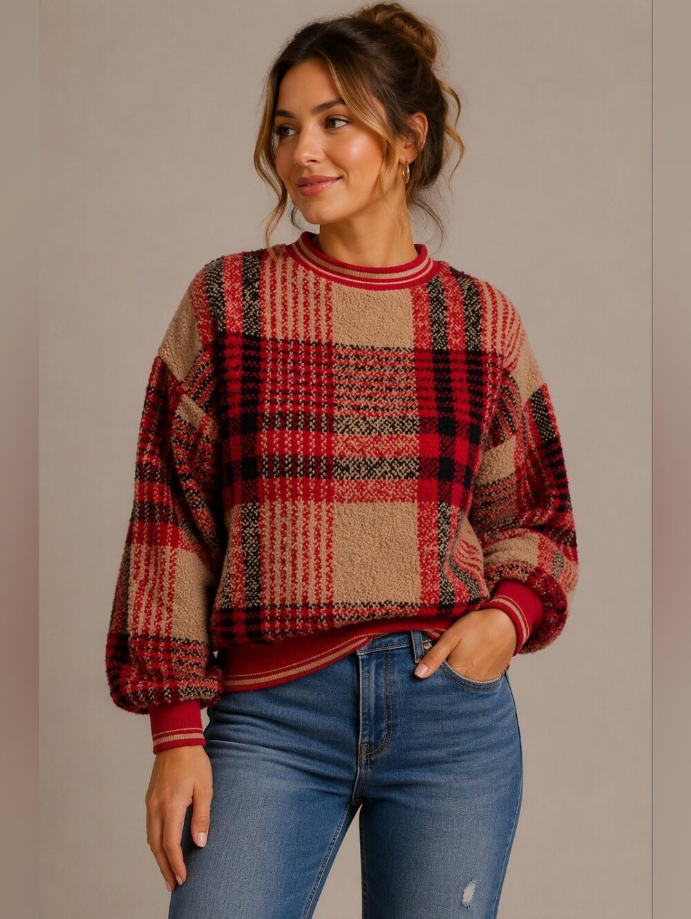 Lili Sidonio Plaid Sweater/Sweatshirt